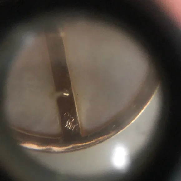 14k Gold Mabe’ Pearls earrings - Picture 4 of 5